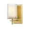Z-Lite Grayson Wall Sconce, 1-Light, 4.75 In.W x 5.75 In.L x 8.25 In.H, Modern Gold/Clear + Etched Opal 1949-1S-MGLD - alternate 1